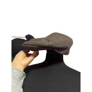 saks fifth avenue collection Herringbone Flat Cap